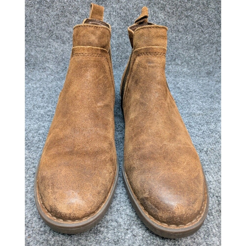 Born Women's 9M Brown Suede Chelsea Ankle Boots Elastic Side Comfort Casual - Picture 2 of 16